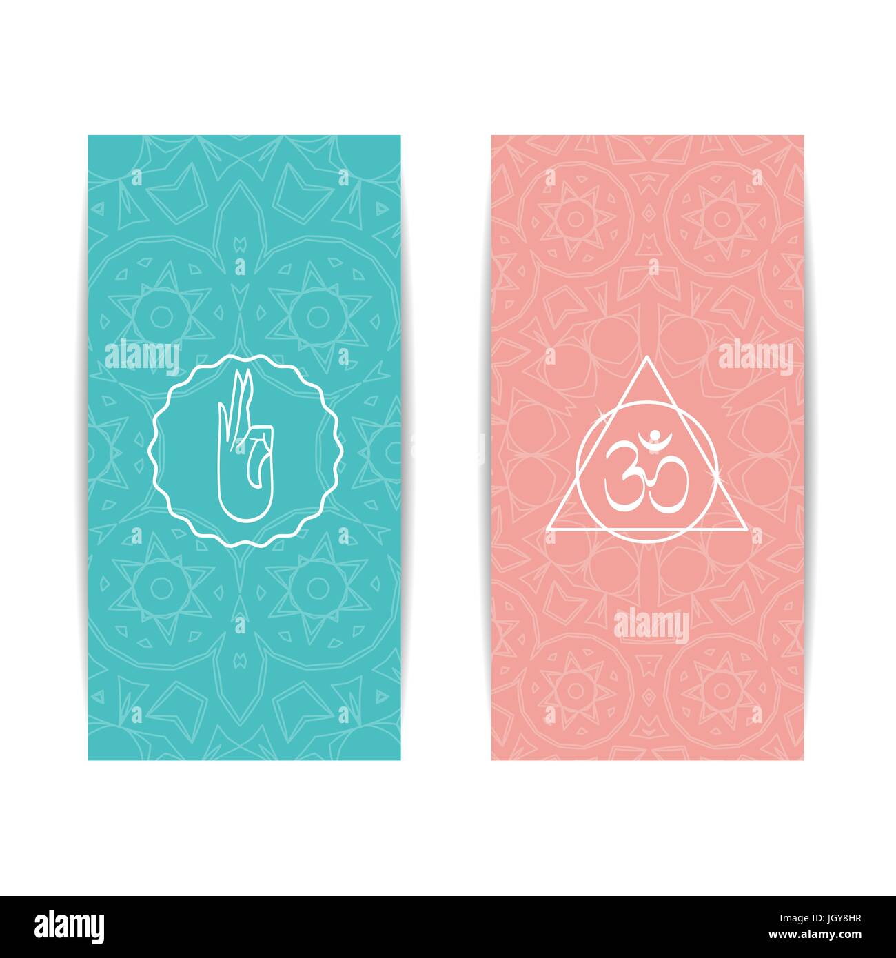 Yoga-Klasse und Studio-Vorlage-banner Stock Vektor