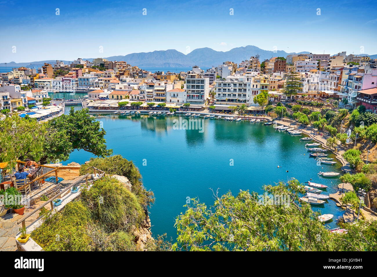 See-Überlieferung, Agios Nikolaos, Kreta, Griechenland Stockfoto