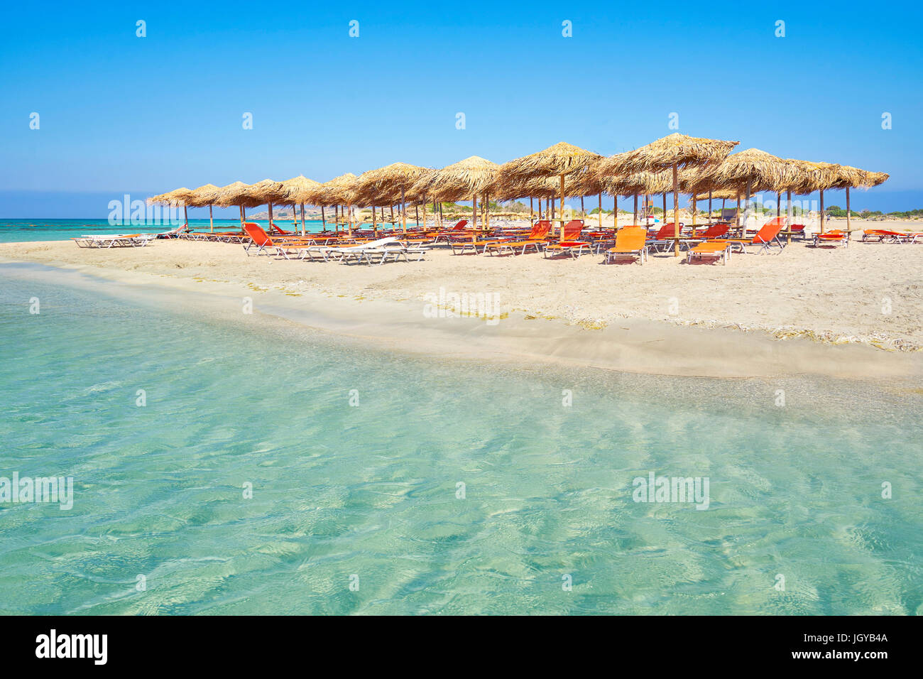 Strand von Elafonissi, Kreta, Griechenland Stockfoto