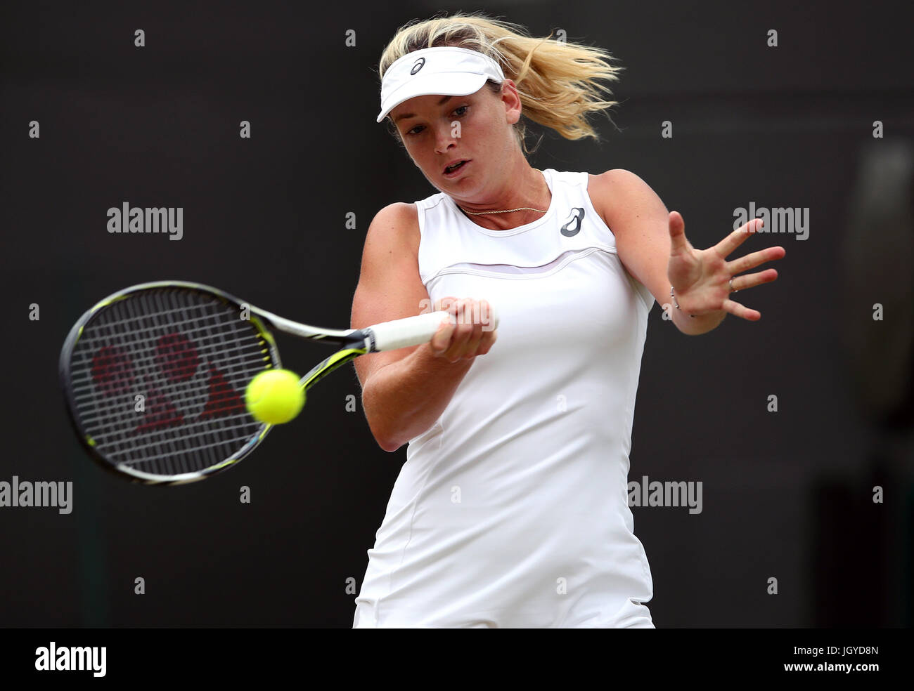 Coco Vandeweghe im Einsatz gegen Magda Rybarikova am achten Tag der