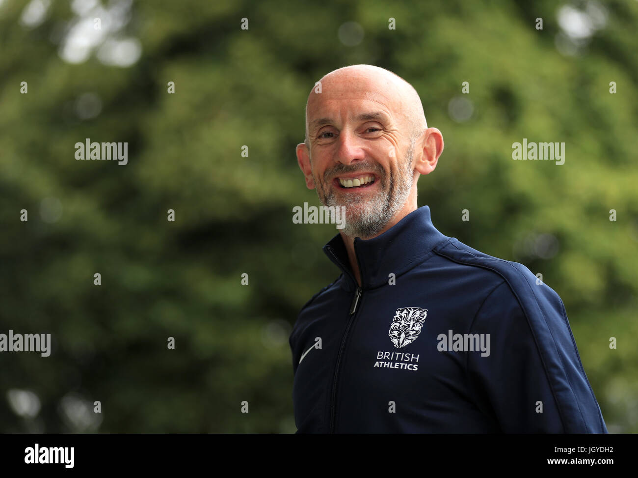 Direktor für britische Leichtathletik Neil Black bei der Team-Ankündigung vor den Weltmeisterschaften an der Loughborough University High Performance Center Performance. Stockfoto