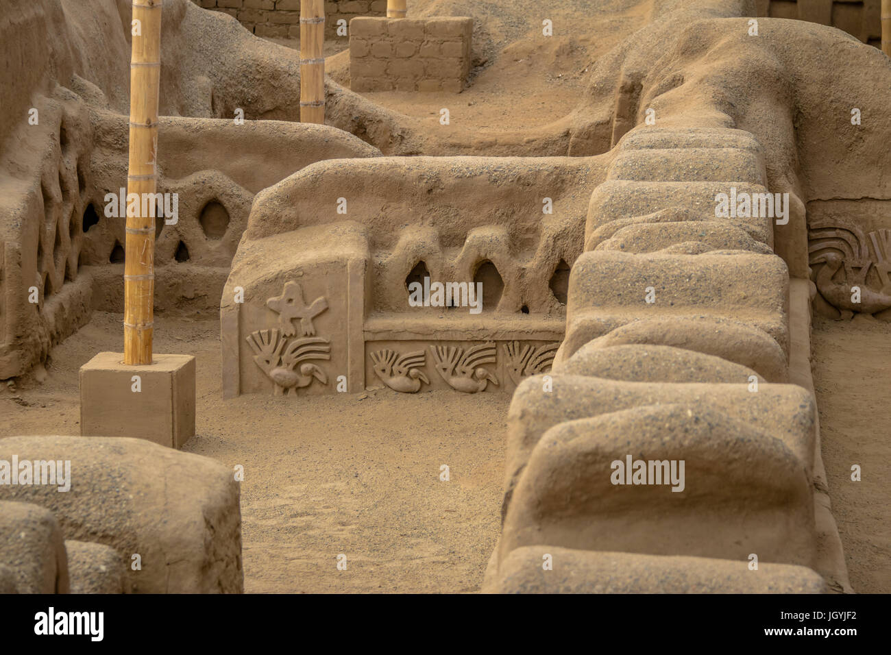 Ruinen von Chan Chan - Trujillo, Peru Stockfoto