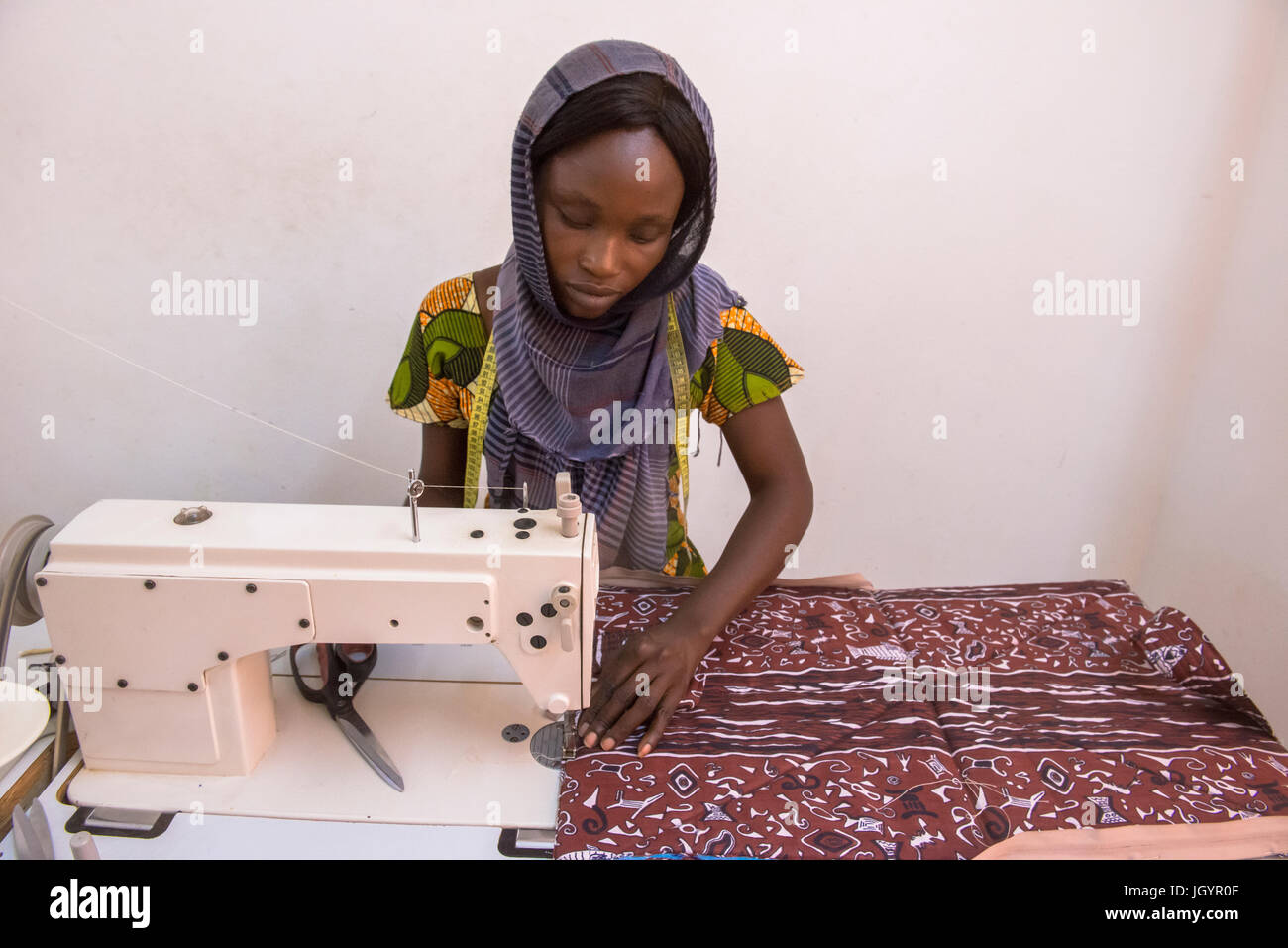 Workshop in der katholischen Mission in Saint-Blaise. Senegal. Stockfoto