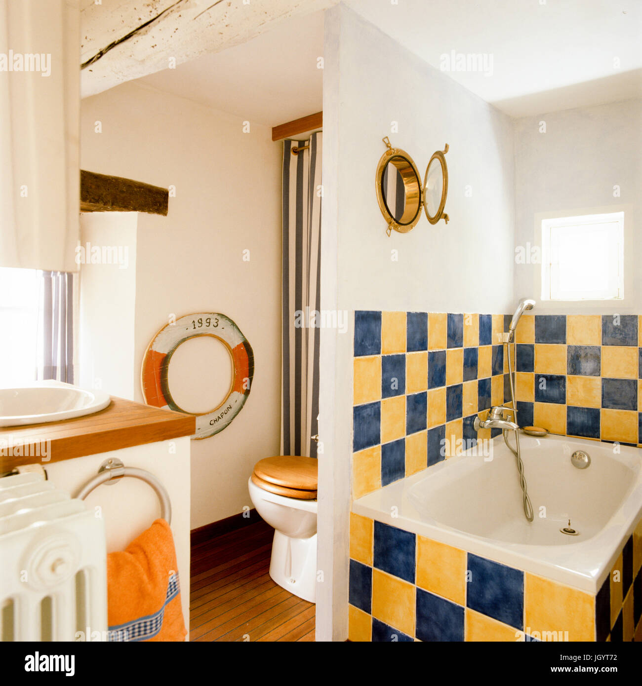 Coastal-Stil Badezimmer Stockfoto