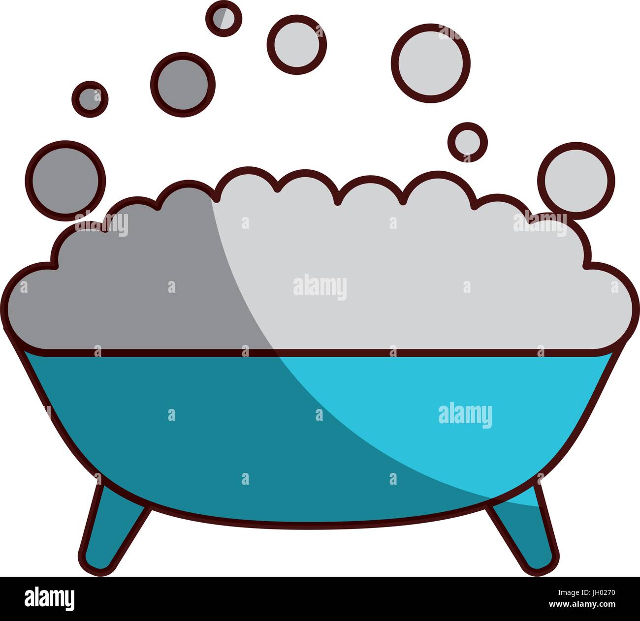 Badewanne mit Schaum-Symbol Stock Vektor