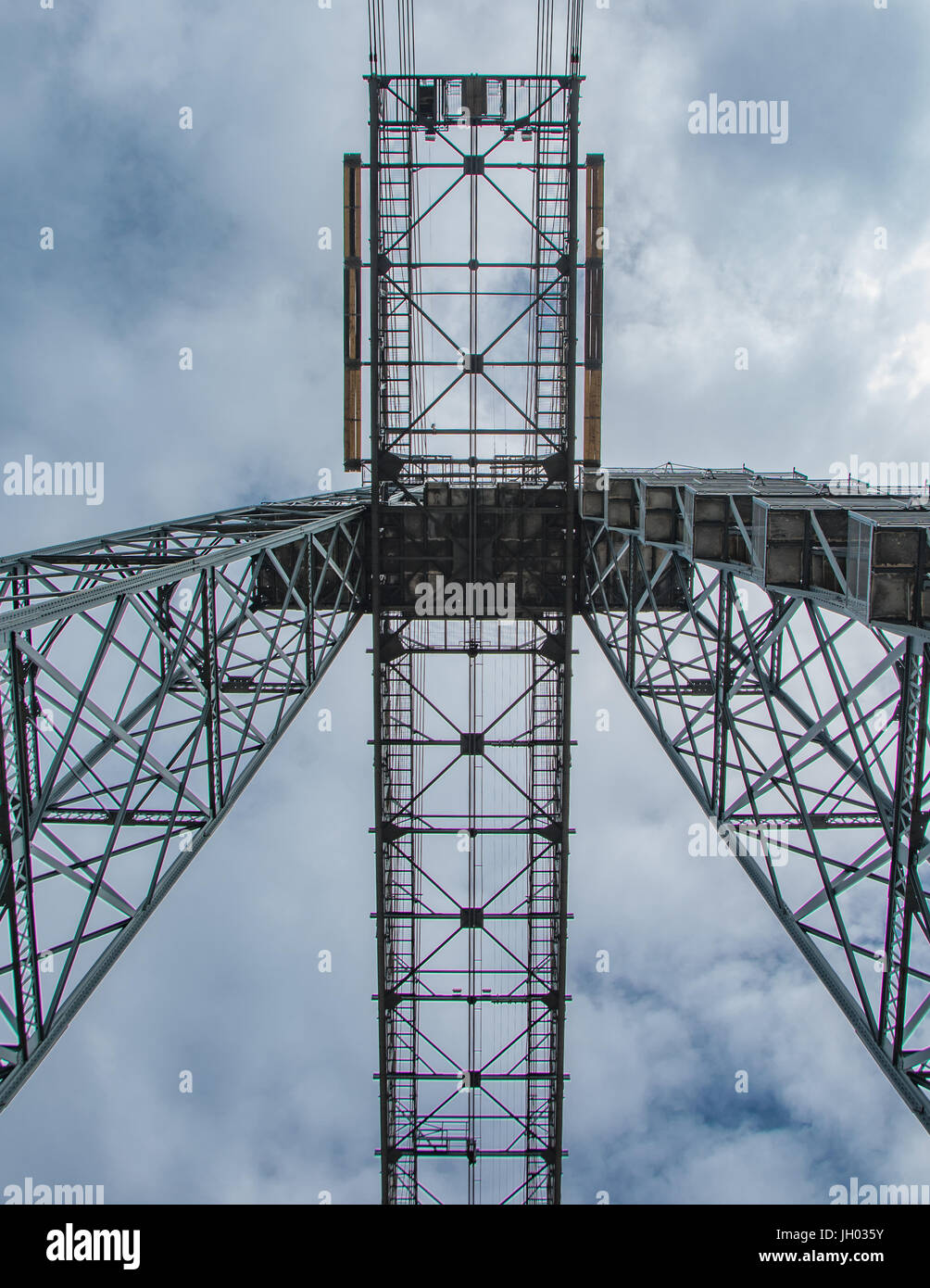Stahl Pfosten für Brücke Stockfoto