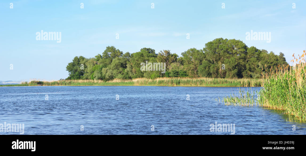 Flusslandschaft. Natur Stockfoto
