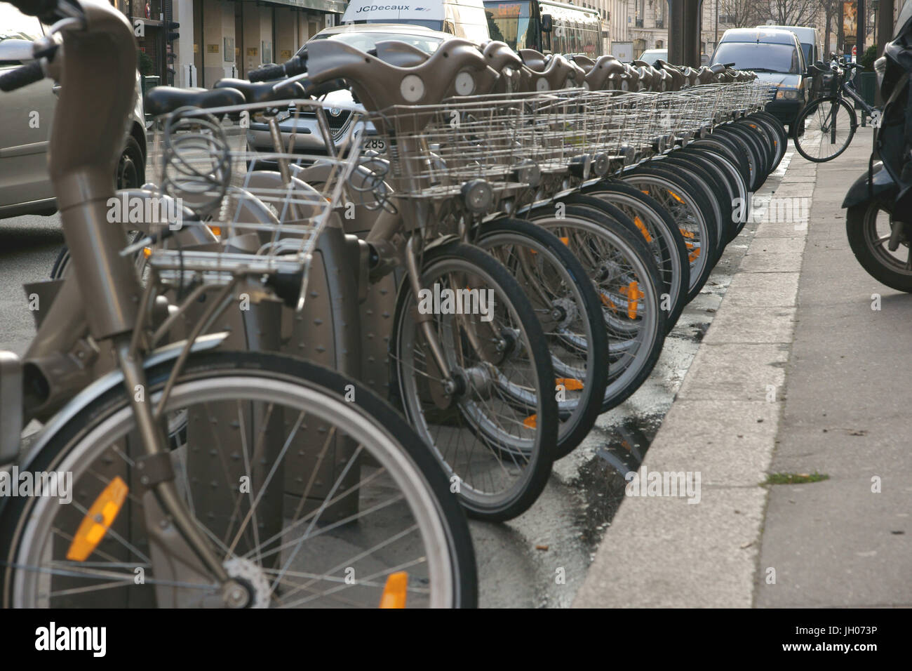 Fahrräder, Franklin D. Roosvelt, 75008, Paris, Frankreich Stockfoto