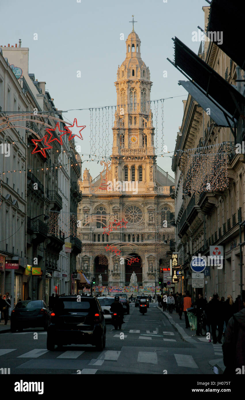 Kirche, Eglise de la Sainte Trinité de Paris, Rue De La Chaussée d ' Antin - 75009, (75), Paris, Frankreich Stockfoto