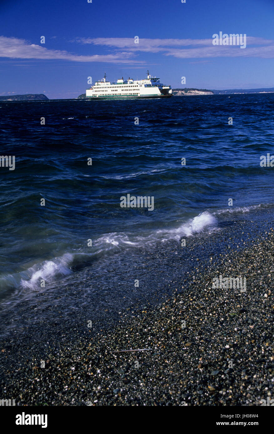 Washington State Ferry, Mukilteo Lighthouse Park, Mukilteo, Washington Stockfoto