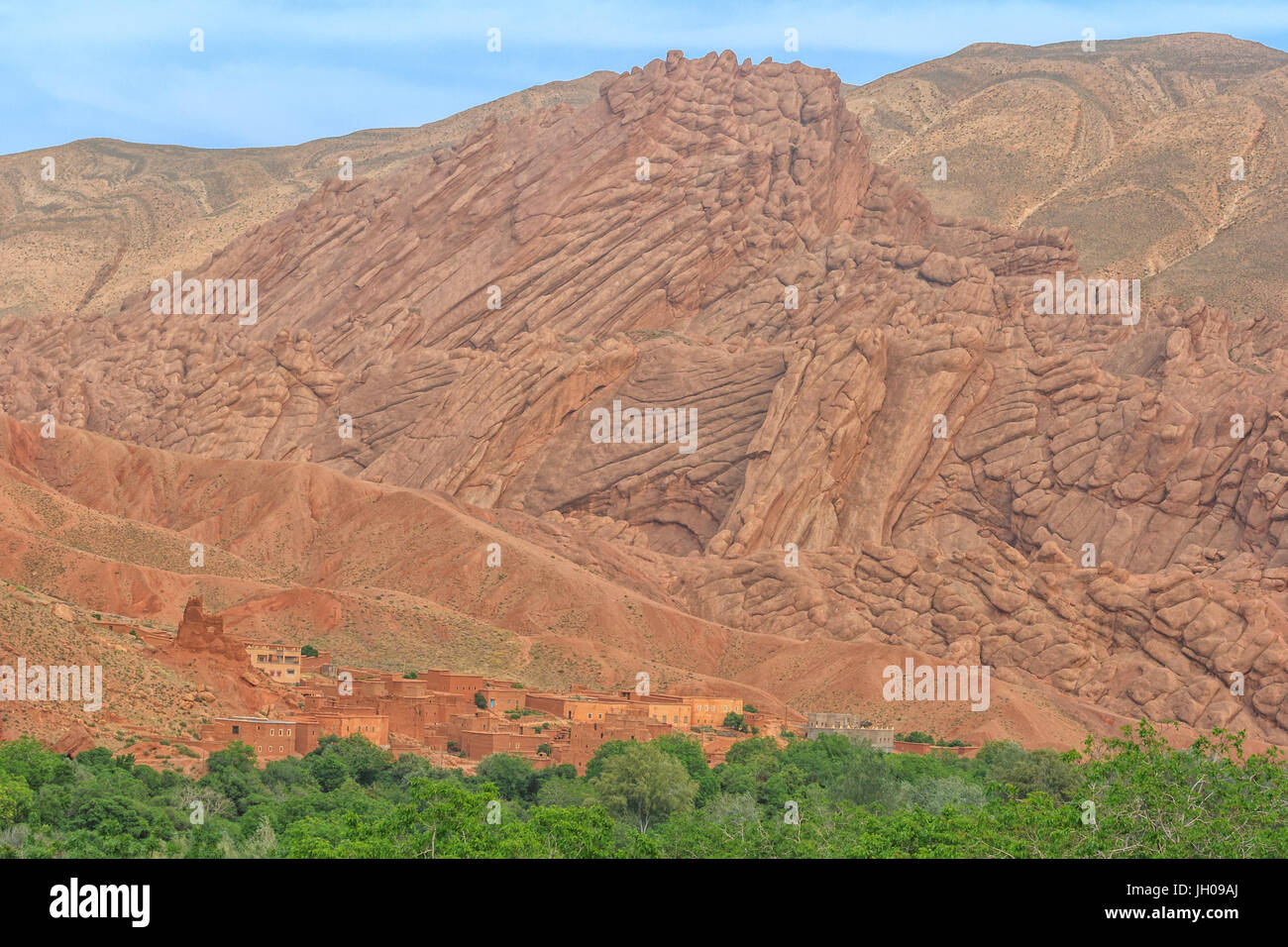 Tectonized Sandstein im Draa-Tal Stockfoto
