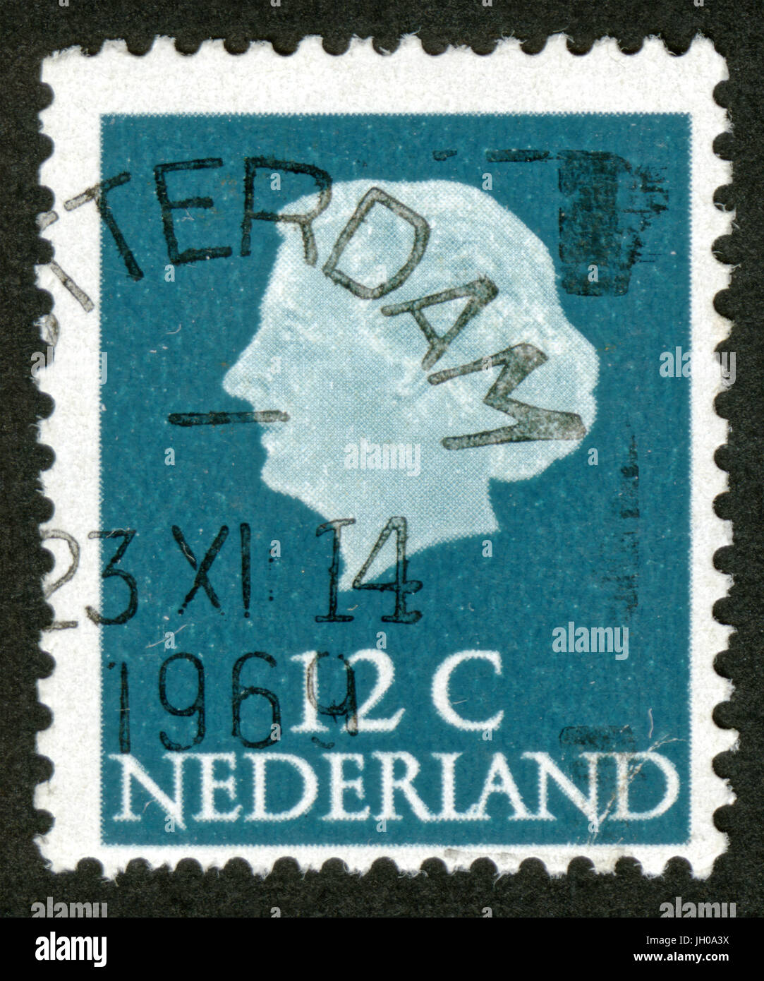 Briefmarke Aus Den Niederlanden Mit Konigin Juliana Der Niederlande Stockfotografie Alamy