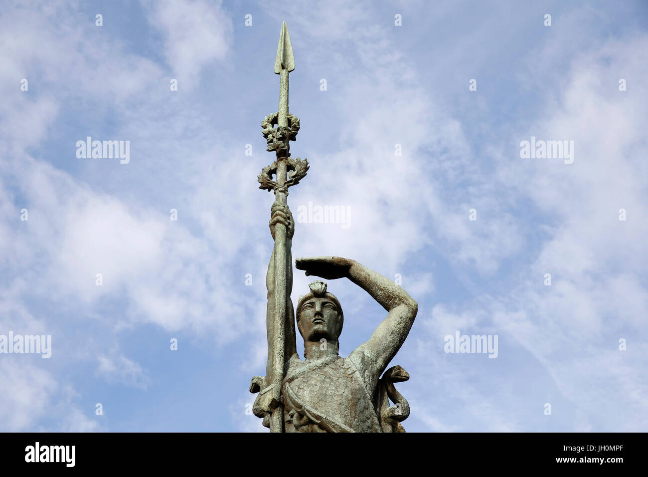 Palais de Tokyo, Esplanade am Fluss Seine, La France von Antoine Bourdelle. (Detail) Stockfoto