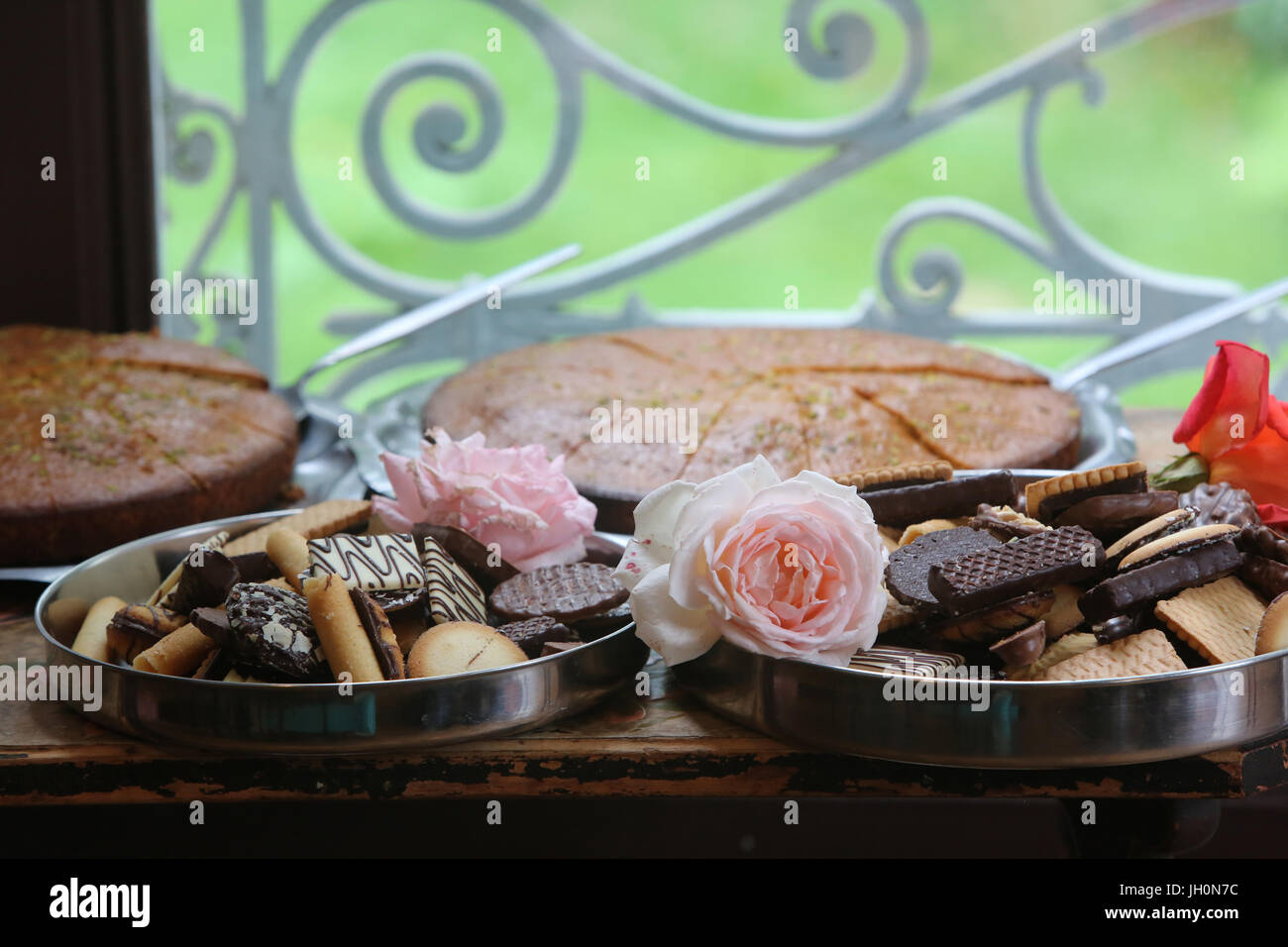 Kekse und Kuchen. Gretz. Frankreich. Stockfoto