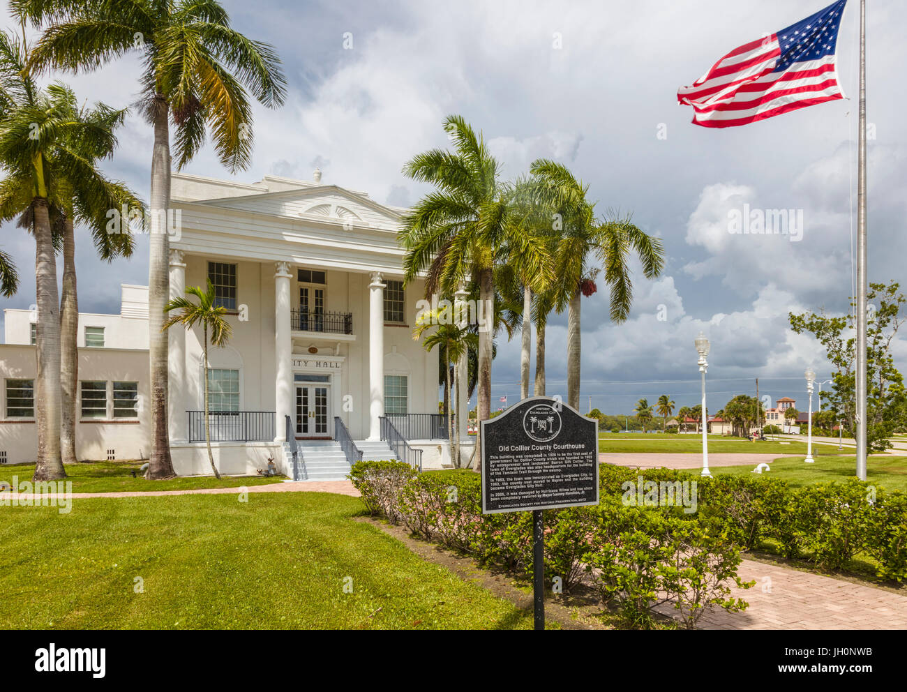 Alten Collier County Courthouse erbaut in Everglades City in Florida 1928. Stockfoto