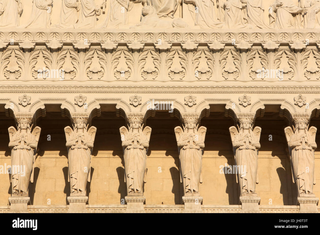 Die Karyatide Engel. Basilika von Notre-Dame de Fourvi re. Lyon. Stockfoto