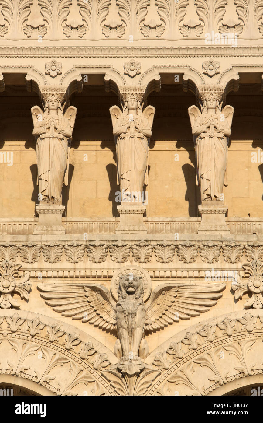 Die Karyatide Engel. Basilika von Notre-Dame de Fourvi re. Lyon. Stockfoto