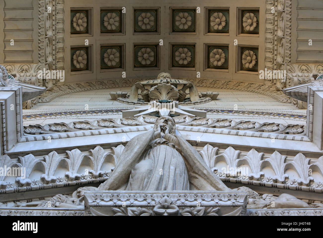 Jungfrau Maria. Basilika von Notre-Dame de Fourvi re. Lyon. Stockfoto