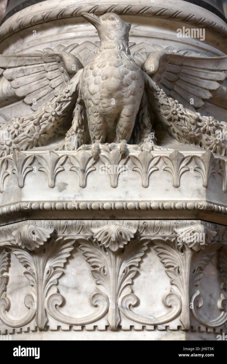 Taube des Friedens. Krypta. Basilika von Notre-Dame de Fourvi re. Lyon. Stockfoto