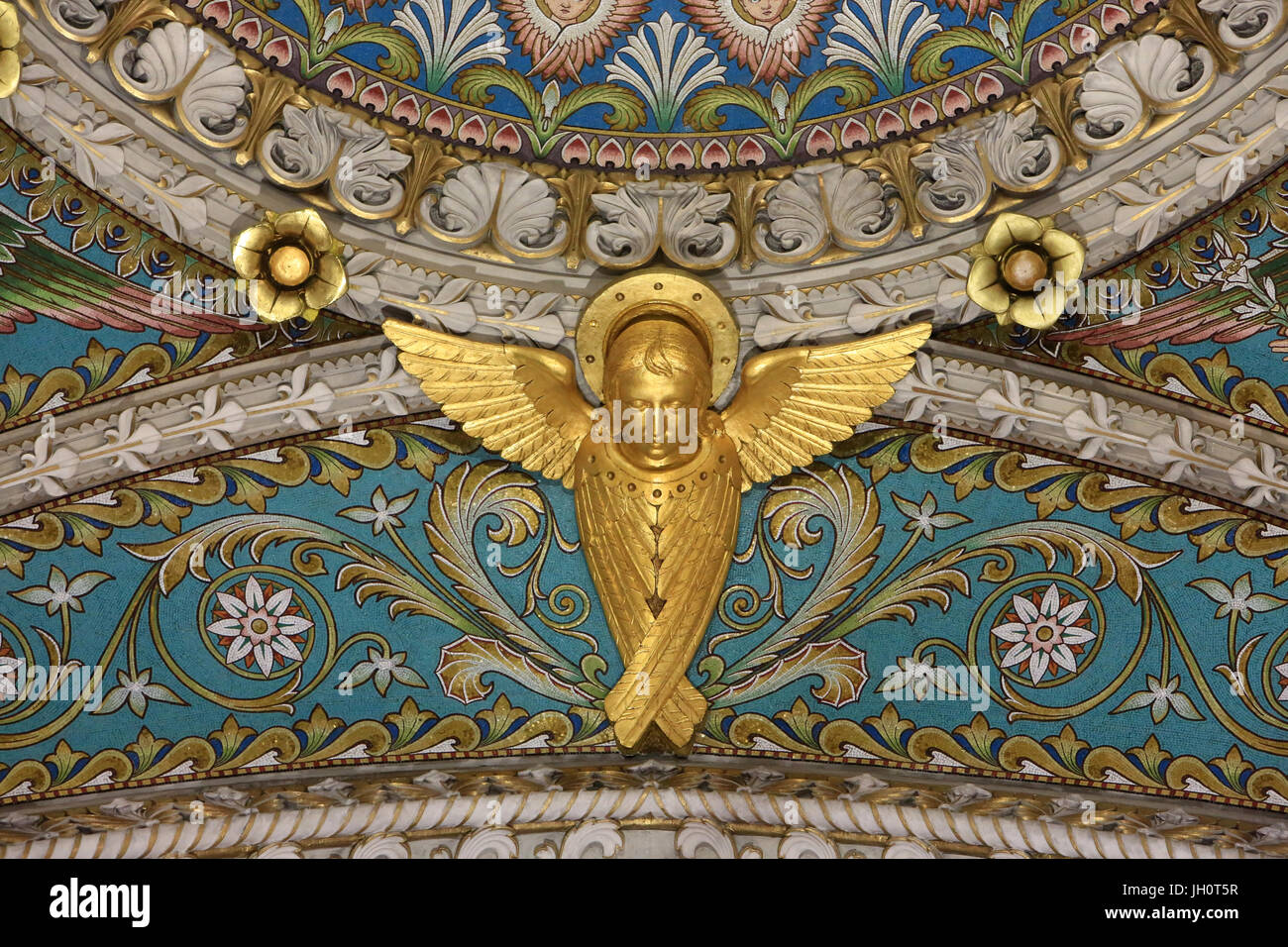 Engel. Basilika von Notre-Dame de Fourvi re. Lyon. Stockfoto