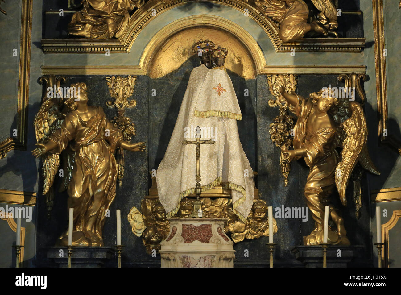 Die schwarze Madonna. Basilika von Notre-Dame de Fourvi re. Lyon. Stockfoto