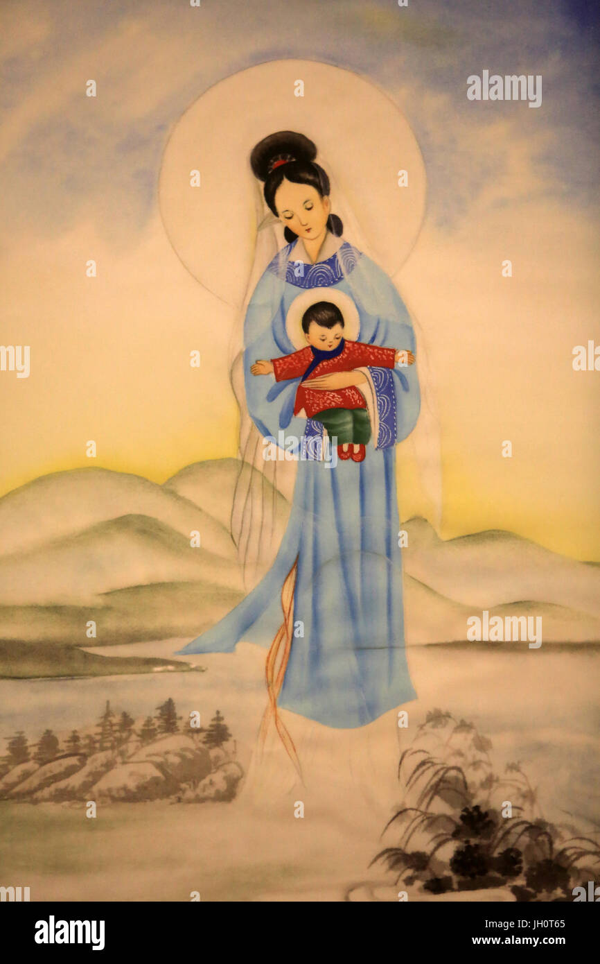 Unserer lieben Frau von China. Krypta. Basilika von Notre-Dame de Fourvi re. Lyon. Stockfoto