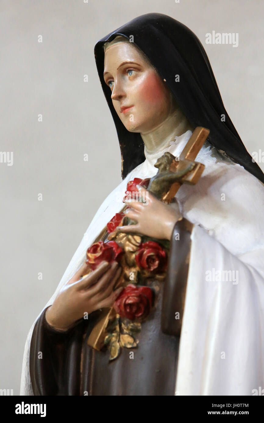 Theresa von Lisieux. Kirche des Heiligen Georg. Lyon. Frankreich. Stockfoto