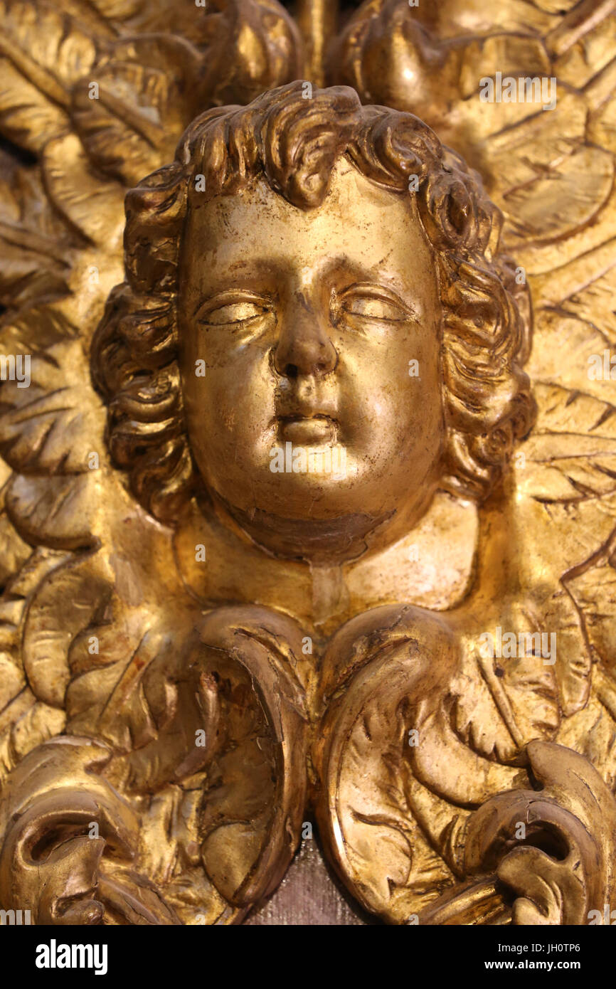 Restaurierung von Saint Gervais Barockkirche. Engel.  Frankreich. Stockfoto