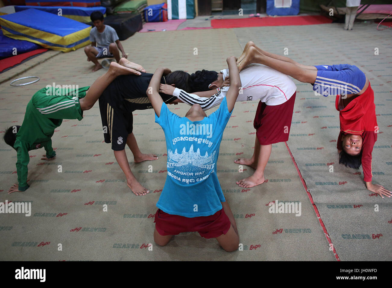 PHARE-Ponleu Selpak Zirkusschule. Kambodscha. Stockfoto