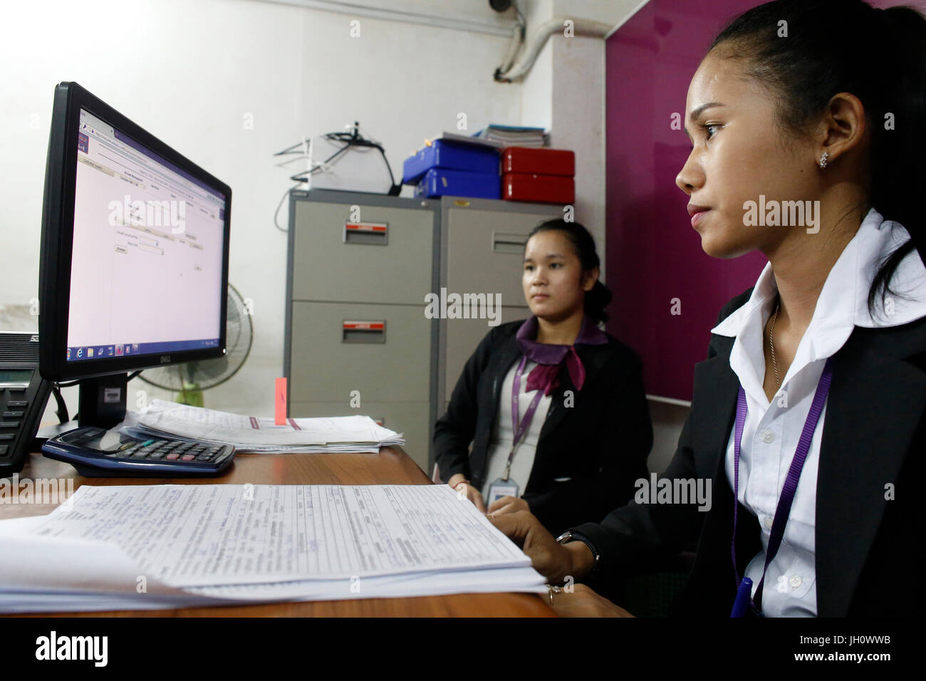 AMK Mikrofinanz, Siem Reap-Niederlassung. Kambodscha. Stockfoto