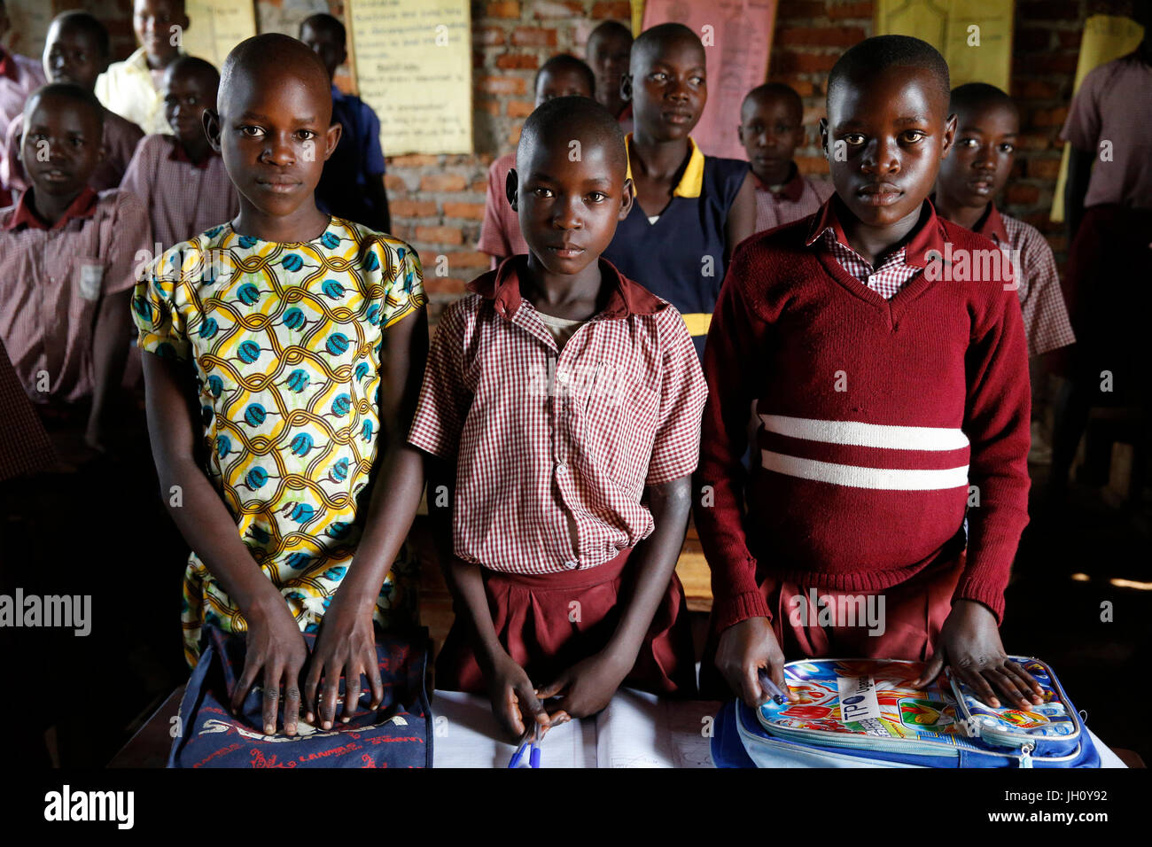 Ugandischen Schule. Uganda. Stockfoto