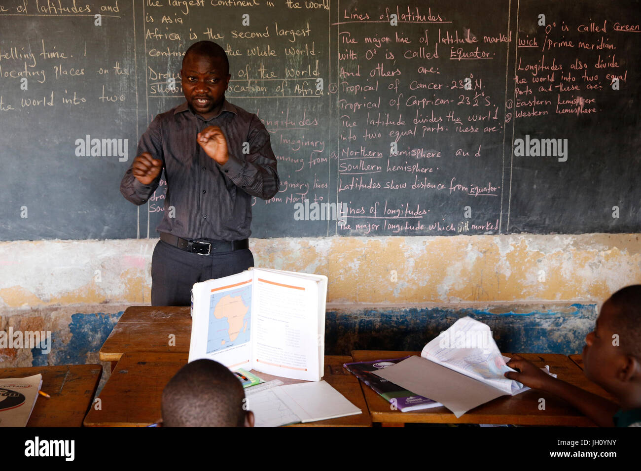 Mulago Schule für Gehörlose, ausgeführt von der Mulago katholischen Spiritaner Gemeinschaft. Uganda. Stockfoto