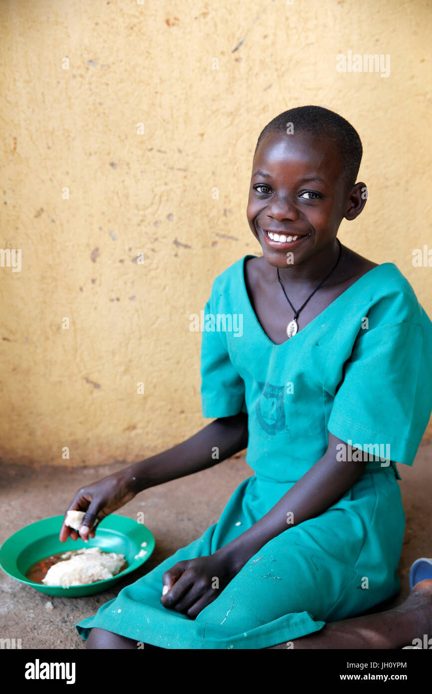 Mulago Schule für Gehörlose, ausgeführt von der Mulago katholischen Spiritaner Gemeinschaft. Uganda. Stockfoto