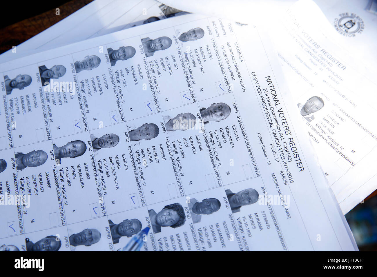 Präsidentschaftswahl in Uganda. Stockfoto
