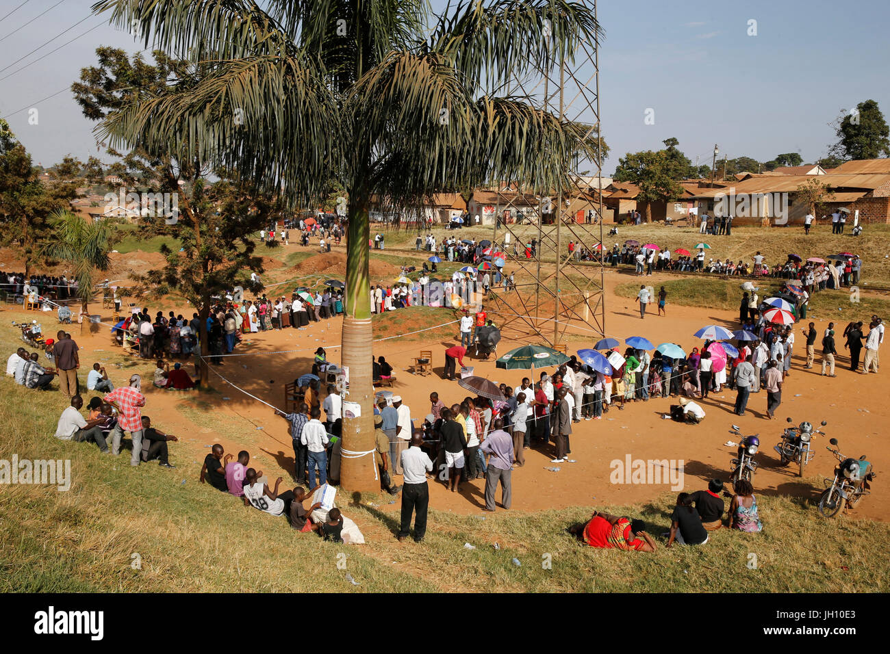 Präsidentschaftswahl in Uganda. Stockfoto