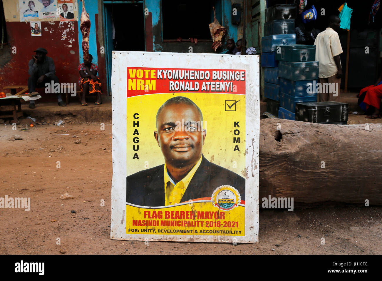 Wahlpropaganda. Uganda. Stockfoto