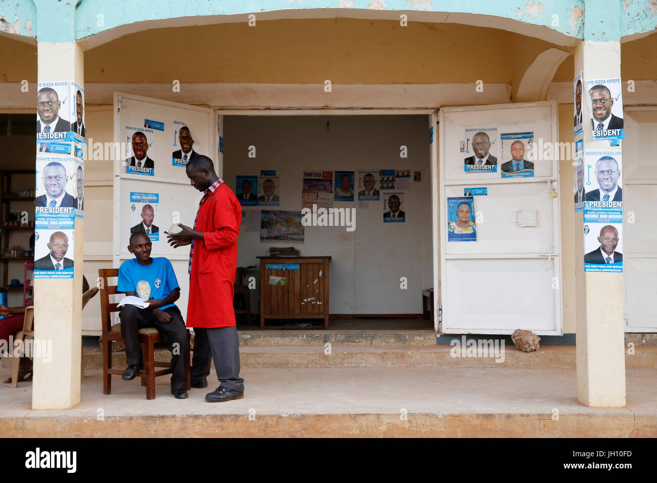 Politische Partei Büro. Uganda. Stockfoto