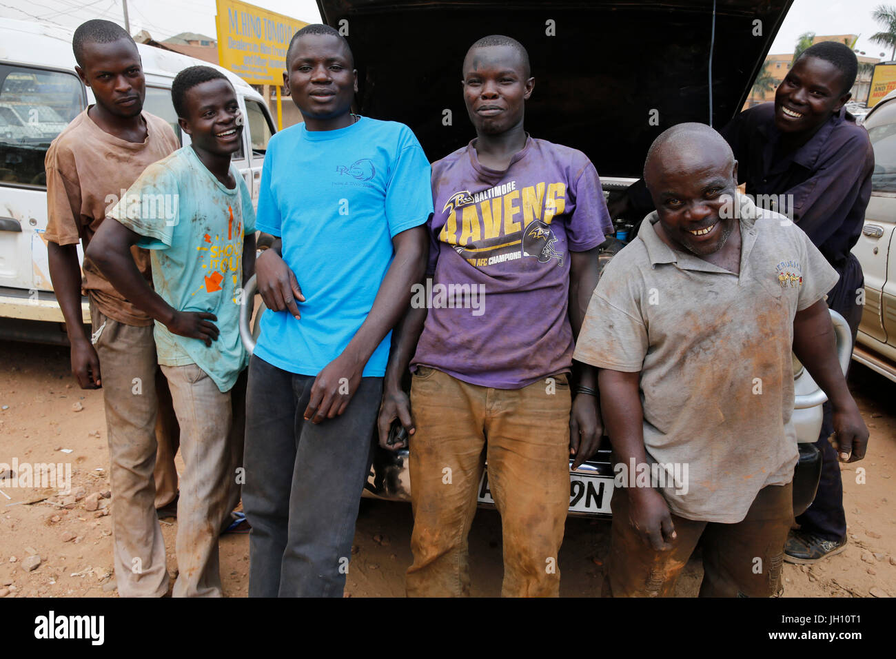 Automechaniker. Uganda. Stockfoto