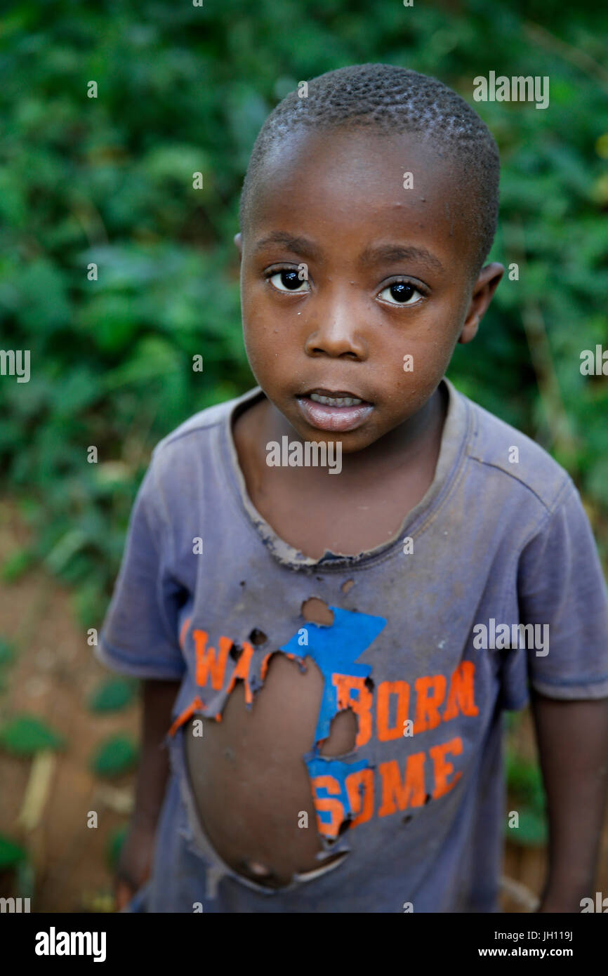 Ugandische junge. Uganda. Stockfoto