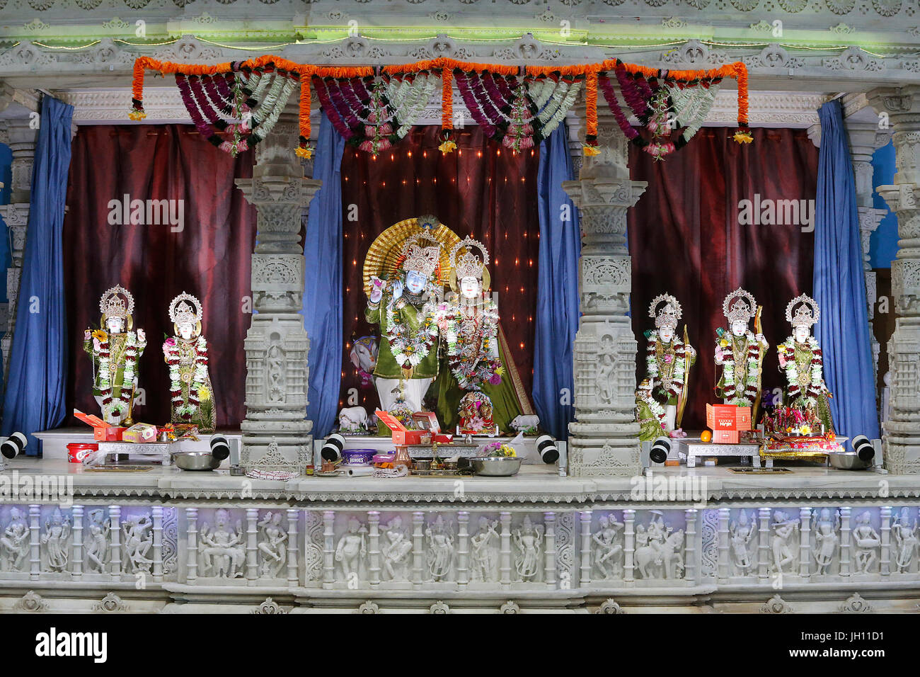 Sanatan Mandir hindu-Tempel, Leicester. Vereinigtes Königreich. Stockfoto
