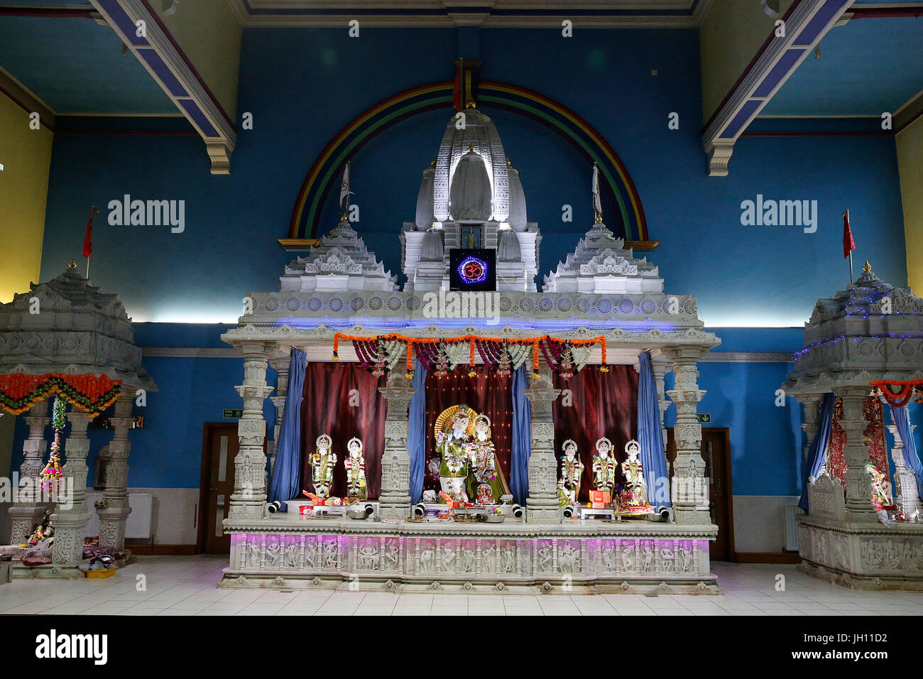 Sanatan Mandir hindu-Tempel, Leicester. Vereinigtes Königreich. Stockfoto