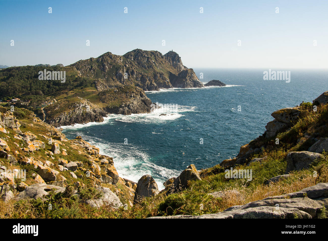 Küste von Galizien in Nordspanien Stockfoto