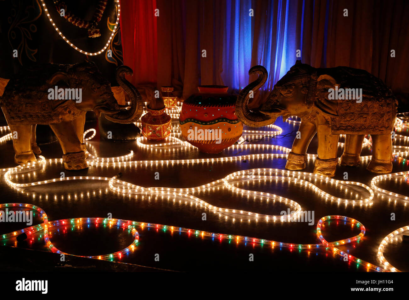 Diwali-Ausstellung im Belgrave Nähe Zentrum, Leicester. Vereinigtes Königreich. Stockfoto