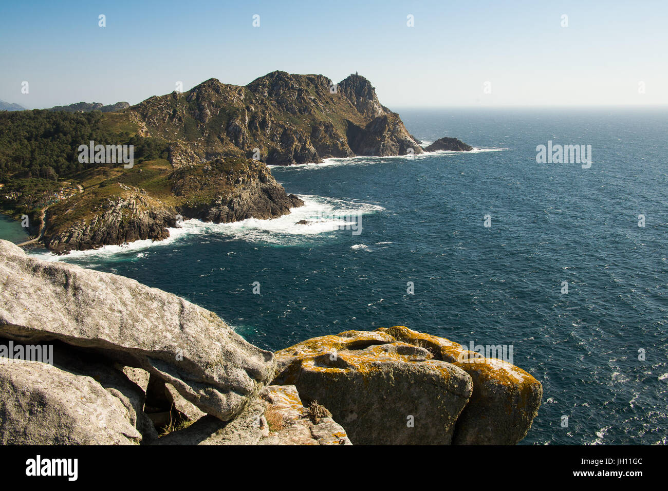 Küste von Galizien in Nordspanien Stockfoto