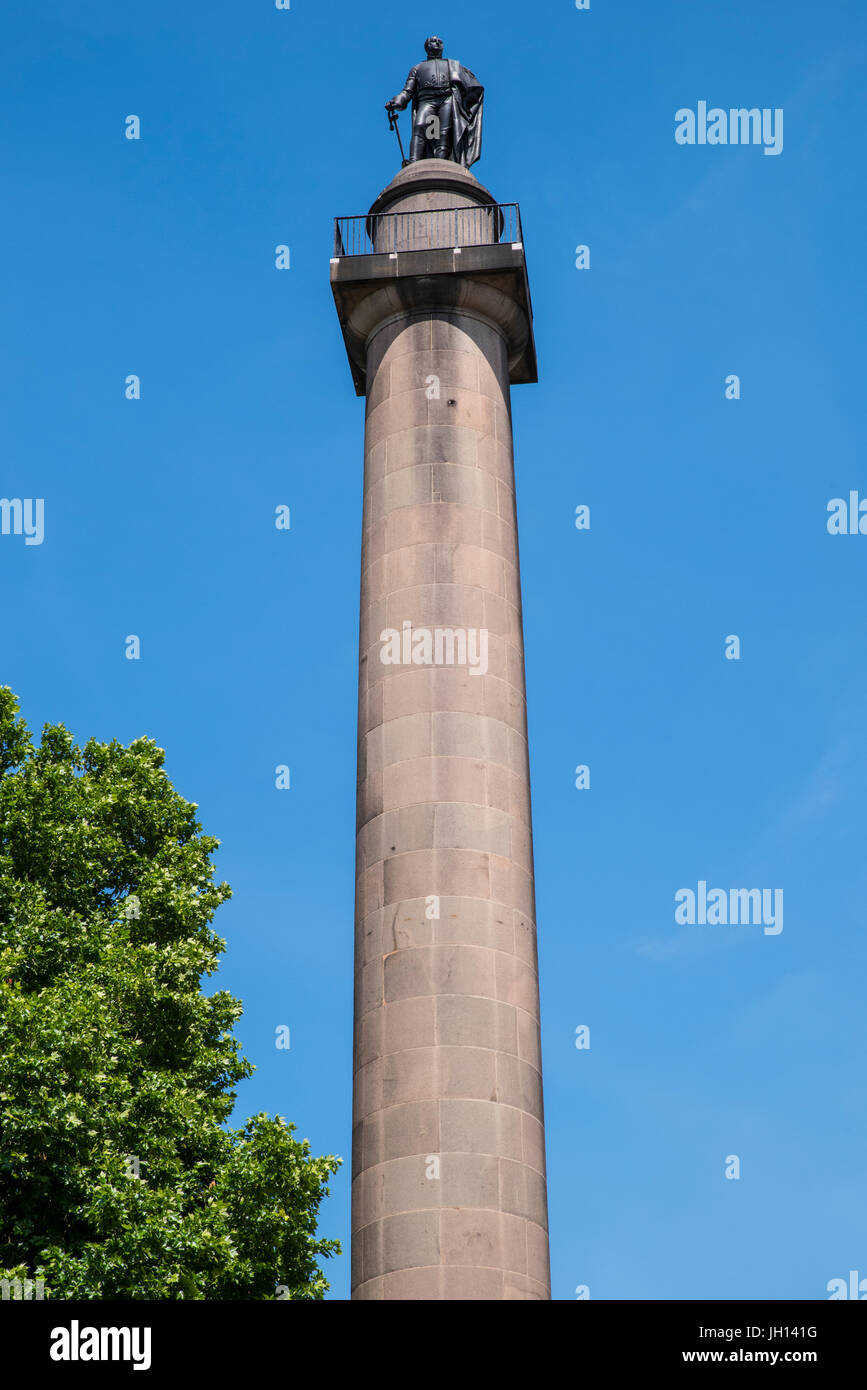 Ein Blick auf die Duke of York Spalte auf Waterloo Place in London, Vereinigtes Königreich. Stockfoto