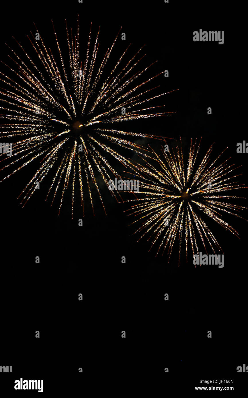 Feuerwerk im Dodger Stadium am 4. Juli Stockfoto