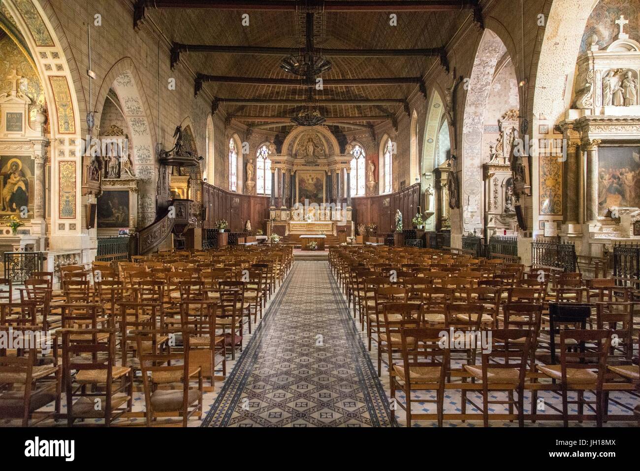 BELLEME, KLEINE DORF VON CHARACTER,(61) ORNE, LOWER-NORMANDIE, FRANKREICH Stockfoto