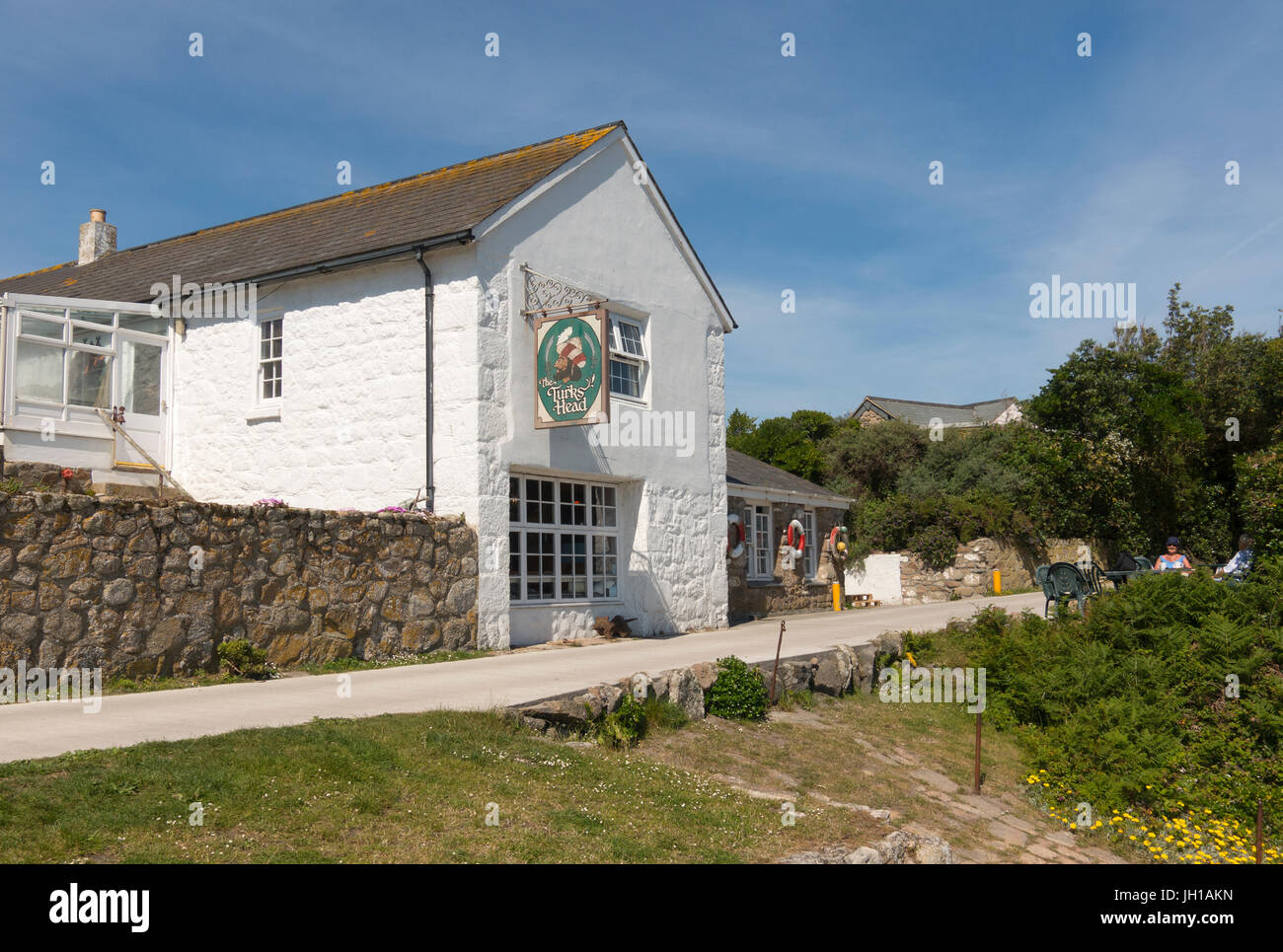 Die Turks Head Pub in St. Agnes, Isles of Scilly, Cornwall England UK.  Die einzige Publikation auf der Insel. Stockfoto