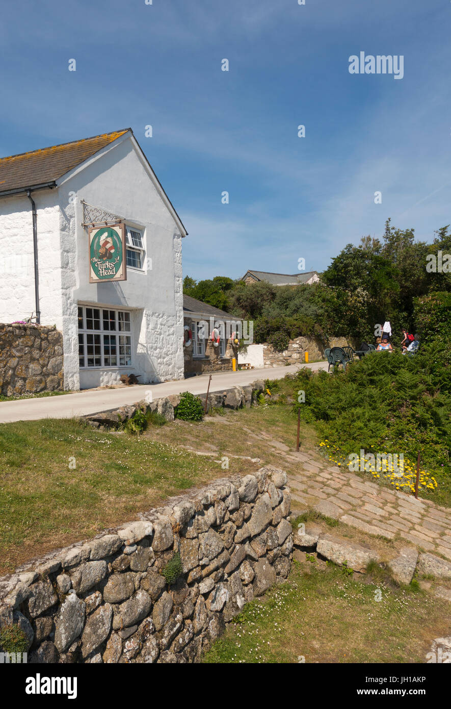 Die Turks Head Pub in St. Agnes, Isles of Scilly, Cornwall England UK.  Die einzige Publikation auf der Insel. Stockfoto