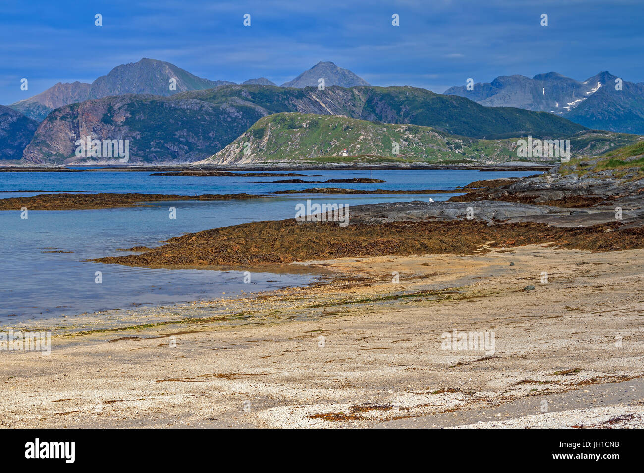 Strand von Sommaroy Island, Tromsø, Norwegen Stockfoto